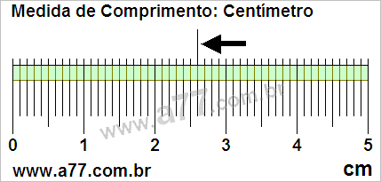 Régua Medindo 2,6 cm