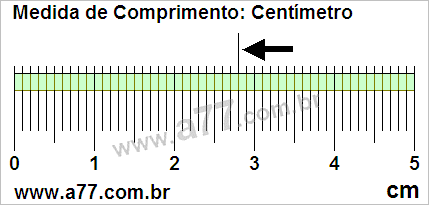 Régua Medindo 2,8 cm
