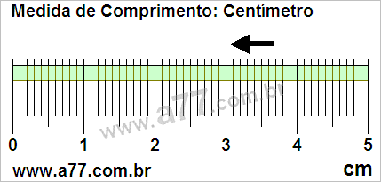 Régua Medindo 3,0 cm