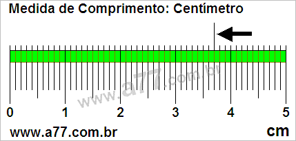 Régua Medindo 3,7 cm