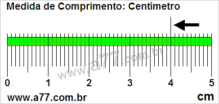Régua Medindo 4 cm