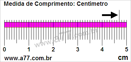 Régua Medindo 4,7 cm