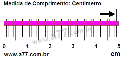 Régua Medindo 4,9 cm