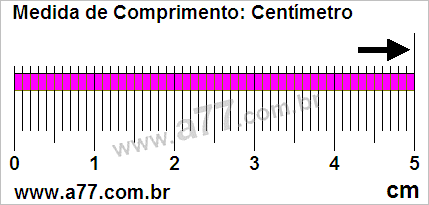 Régua Medindo 5 cm