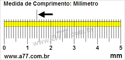 Régua Medindo 1,4 mm