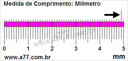 Régua Medindo 4,9 mm