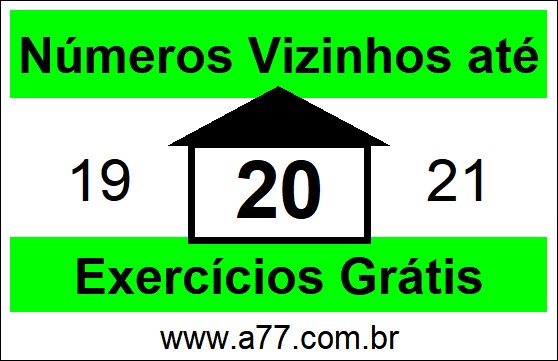 Exercícios com Números Vizinhos até 20