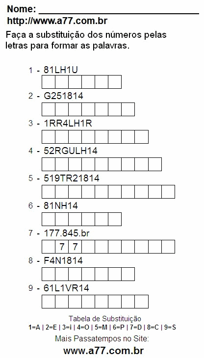 Fazer a Impressão de Passatempo Pedagógico Com Letras e Palavras