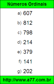 Exercícios de Escrever em Numeral os Números por Extenso