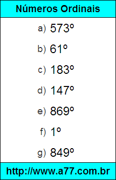 Converção de Números Ordinais Escritos por Extenso em Numeral