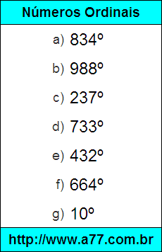 Converter Números Ordinais Escritos por Extenso em Numeral