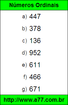 Testes de Leitura de Números por Extenso e Escrita em Numeral