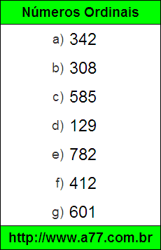 Exercícios com Números por Extenso