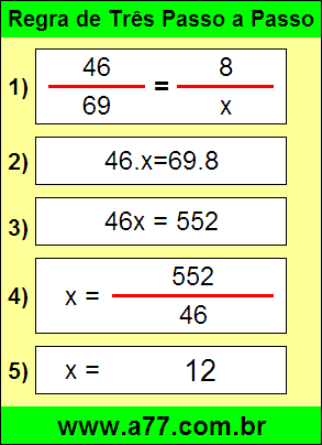 Exercícios com Regra de 3