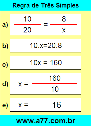 Problema de Matemática Envolvendo Regra de Três