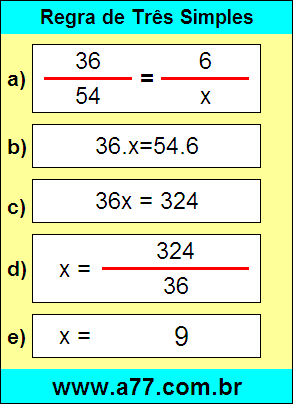 Problema de Matemática Envolvendo Regra de Três