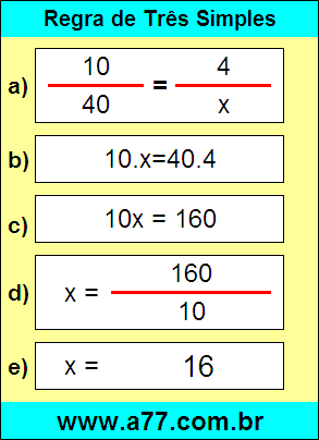 Problema de Matemática Envolvendo Regra de Três