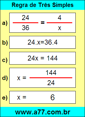 Problema de Matemática Envolvendo Regra de Três