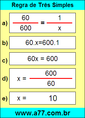 Problema de Matemática Envolvendo Regra de Três