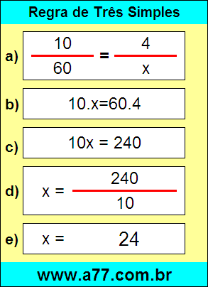 Problema de Matemática Envolvendo Regra de Três