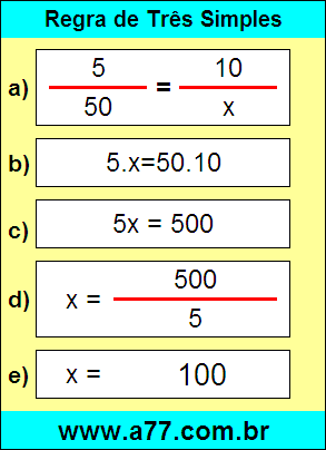 Problema de Matemática Envolvendo Regra de Três