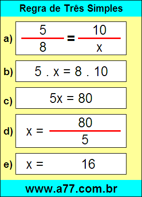 Problema de Matemática Envolvendo Regra de Três