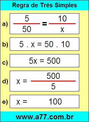 Problema Com Regra de Três Simples
