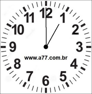 Relógio Marcando 01h00min