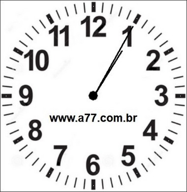 Relógio Marcando 01h05min