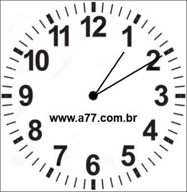 Relógio Marcando 01h10min