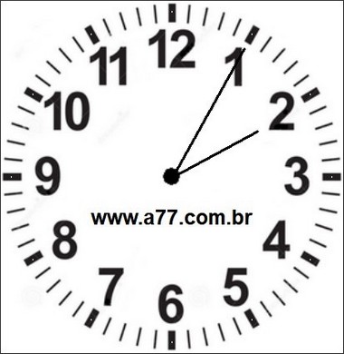 Relógio Marcando 02h05min