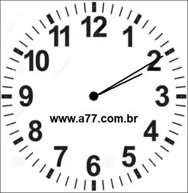 Relógio Marcando 02h10min
