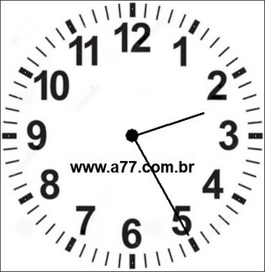 Relógio Marcando 02h25min