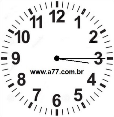 Relógio Marcando 03h15min