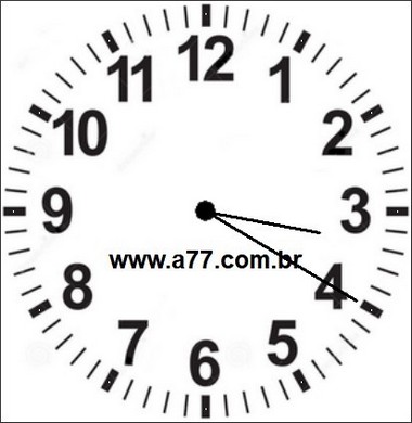 Relógio Marcando 03h20min