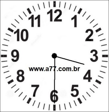 Relógio Marcando 03h30min