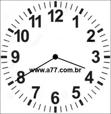 Relógio Marcando 03h40min