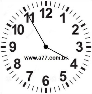 Relógio Marcando 03h55min