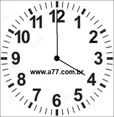 Relógio Marcando 04h00min