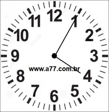 Relógio Marcando 04h05min