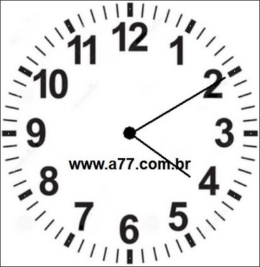 Relógio Marcando 04h10min