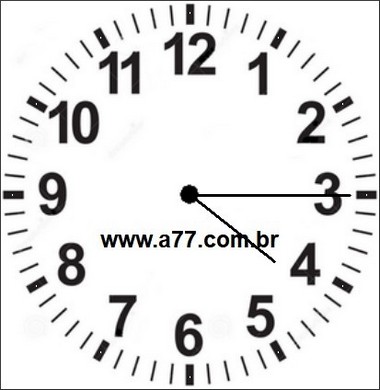 Relógio Marcando 04h15min