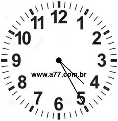 Relógio Marcando 04h25min