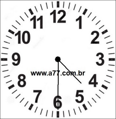 Relógio Marcando 04h30min