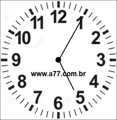 Relógio Marcando 05h05min