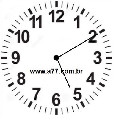 Relógio Marcando 05h10min
