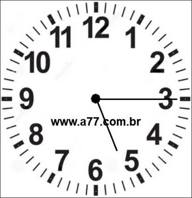 Relógio Marcando 05h15min