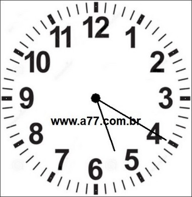 Relógio Marcando 05h20min