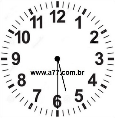 Relógio Marcando 05h30min
