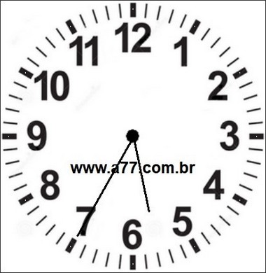 Relógio Marcando 05h35min